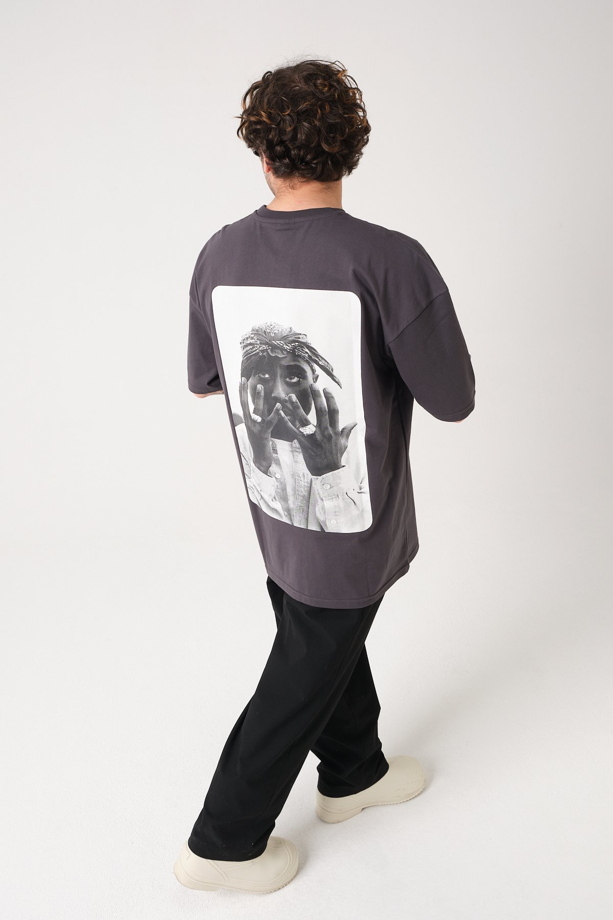 Tupac Shakur Baskılı Oversize T-shirt