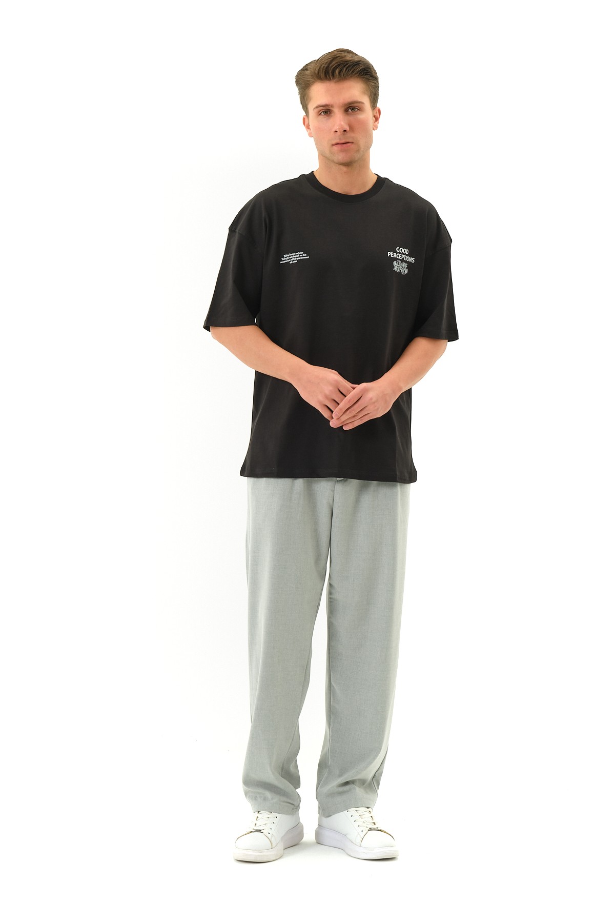 Perception Baskılı Oversize T-shirt