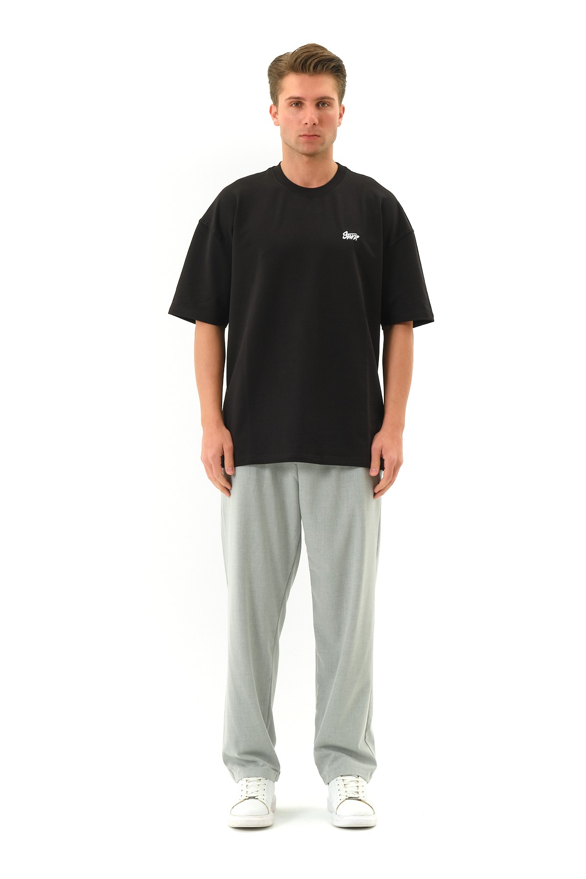 STWD Nakışlı Oversize T-shirt