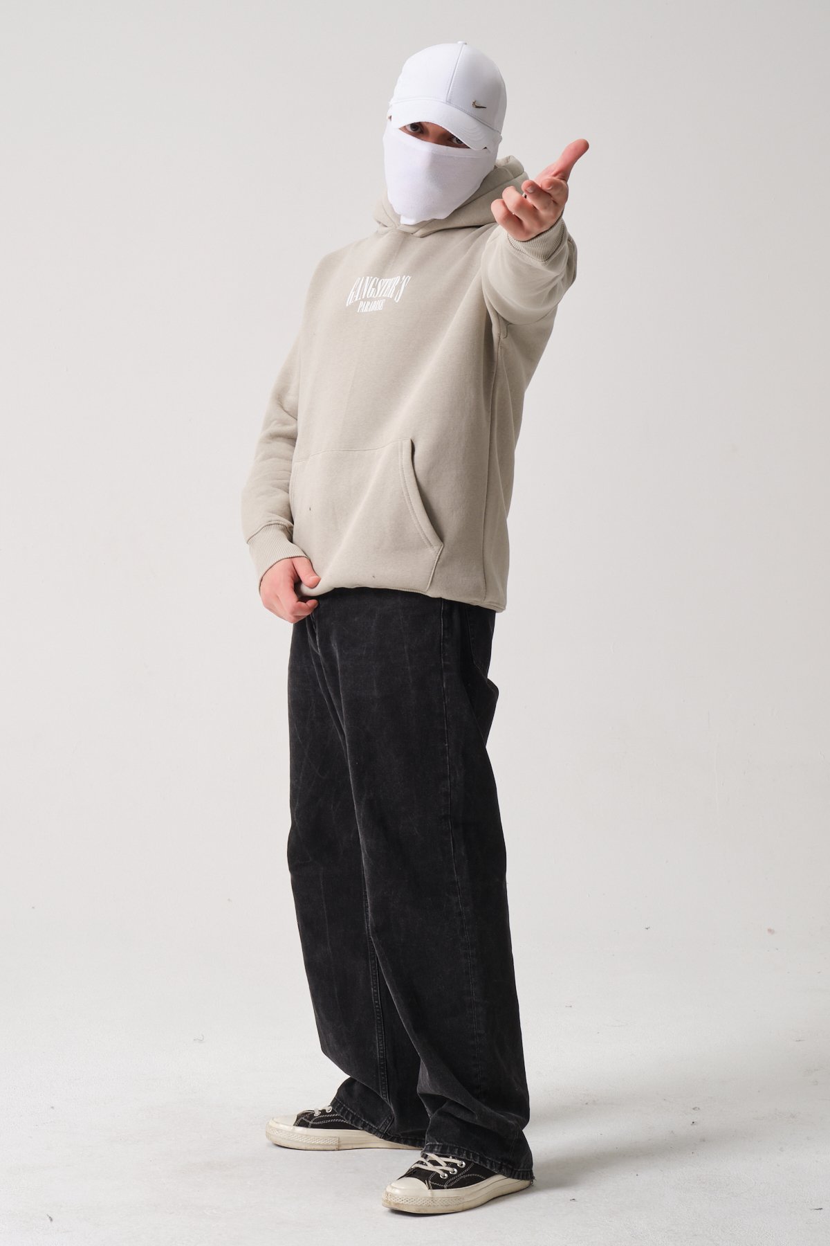 Gangster's Paradise Baskılı Oversize Sweatshirt