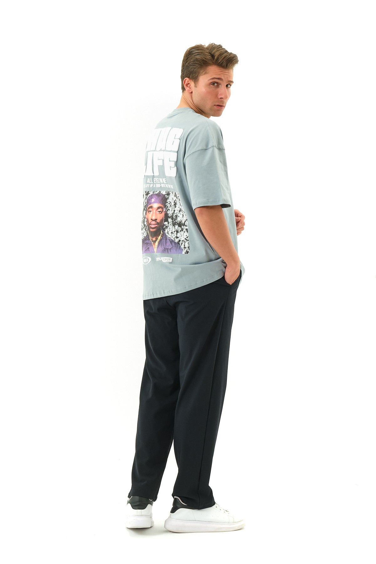 ThugLife Baskılı Oversize T-shirt