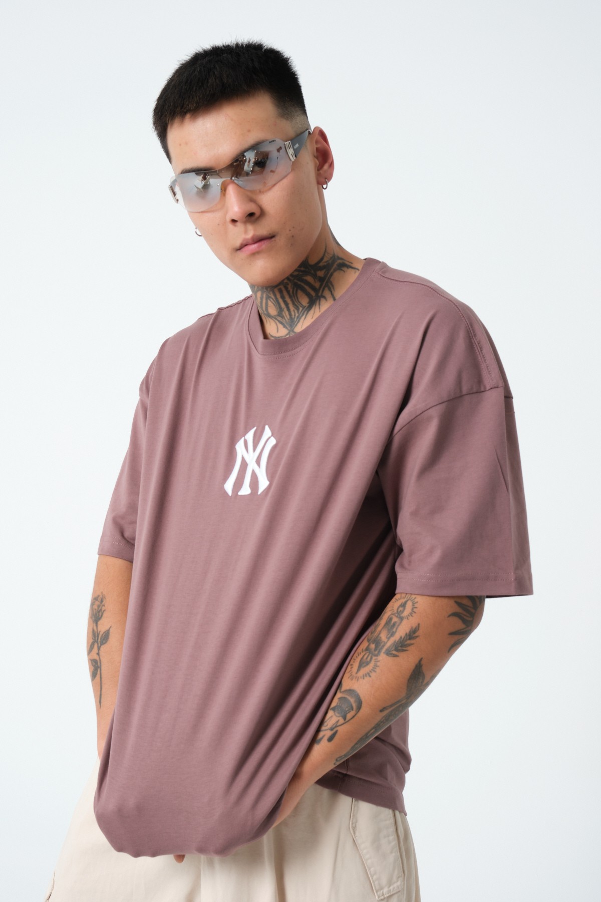 NY Baskılı Oversize T-shirt