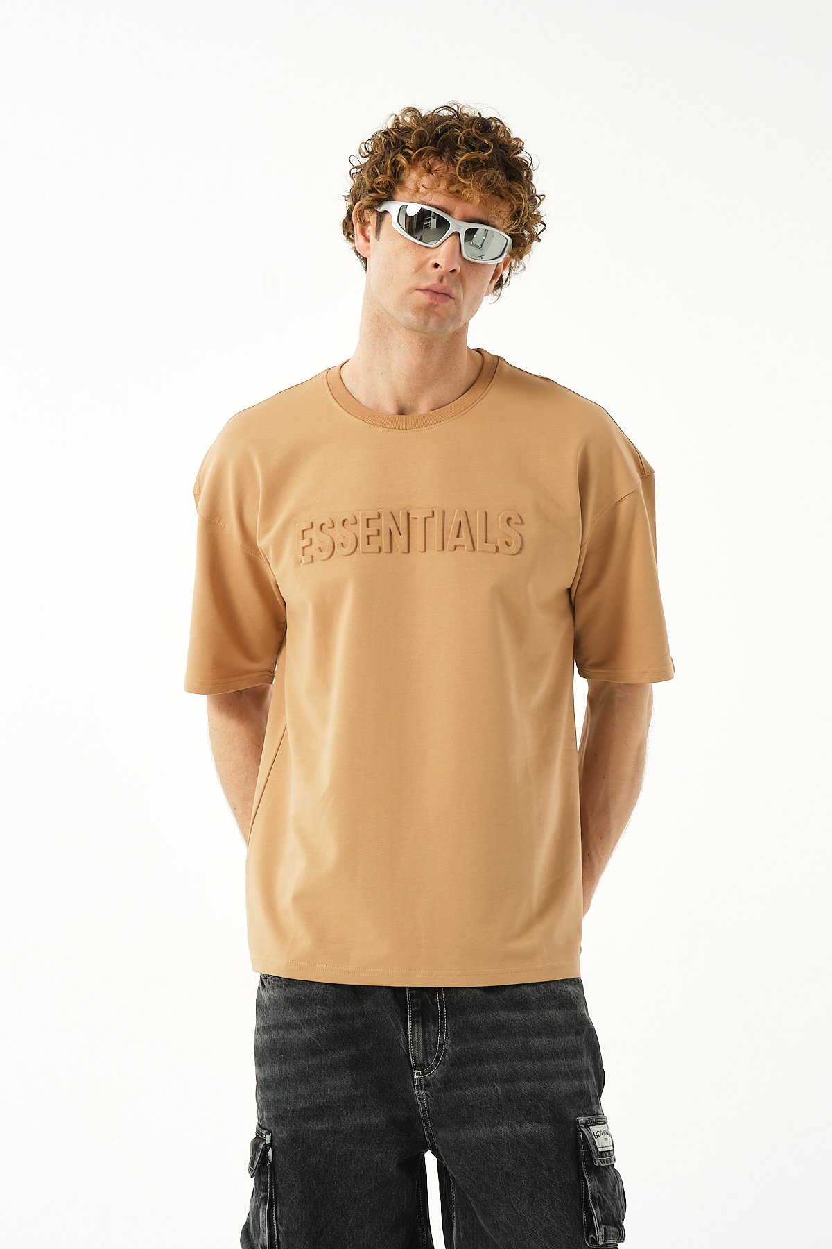 Essentials Kabartma Oversize T-shirt