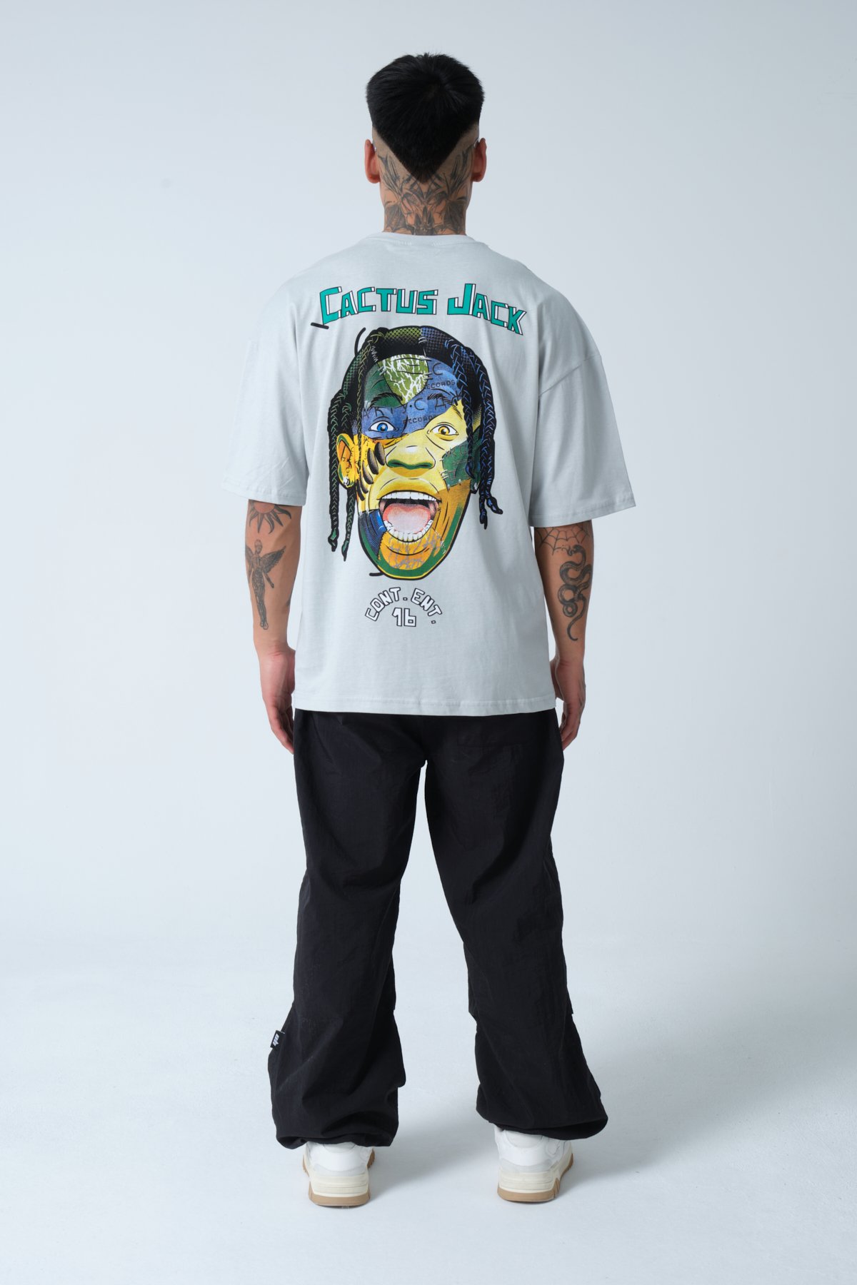 Cactus Jack Baskılı Oversize T-shirt