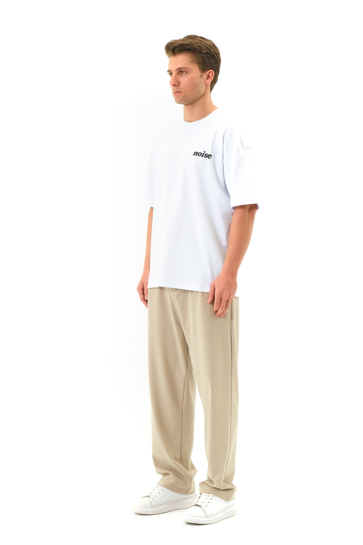 Noise Baskılı Oversize Tshirt