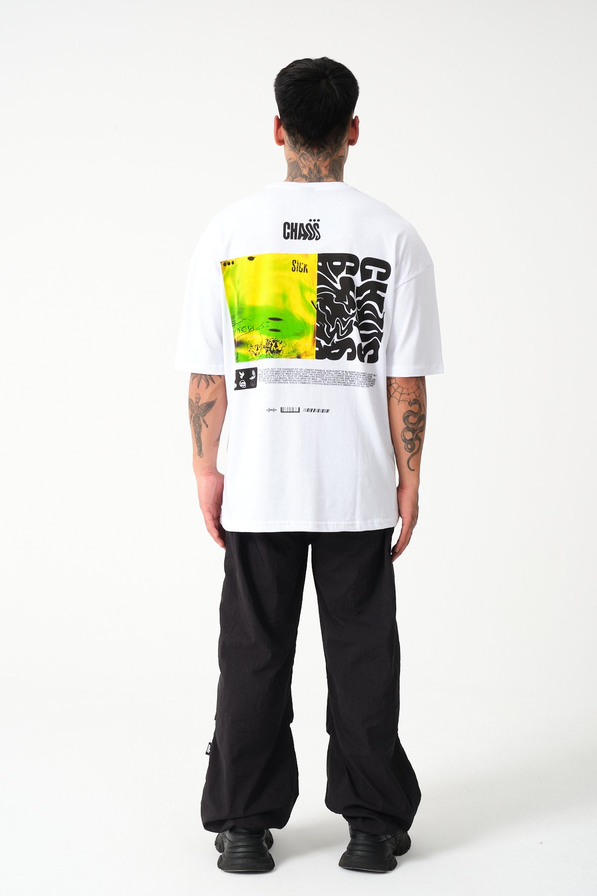 Chaos Baskılı Oversize T-shirt