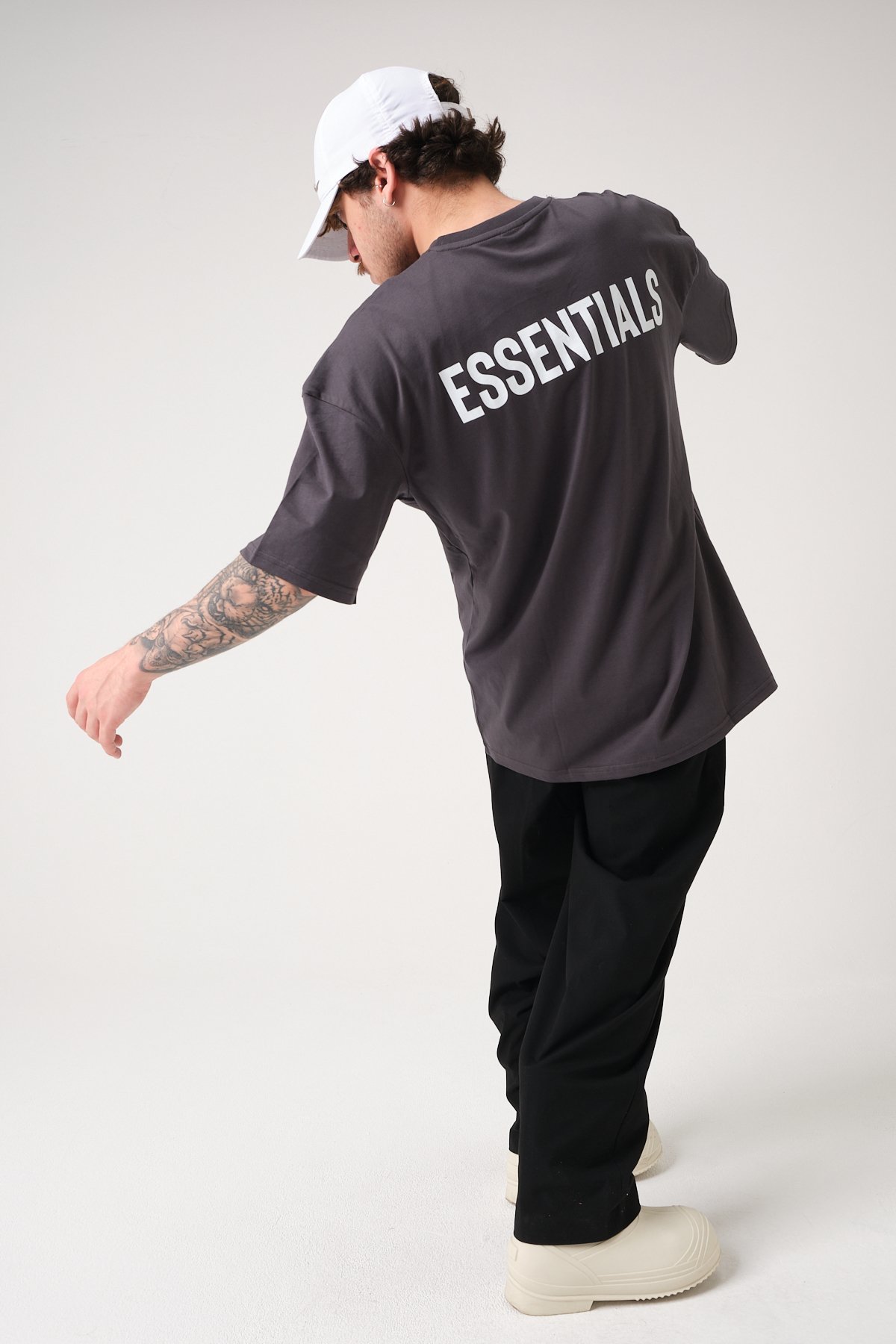 Essentials Baskılı Oversize T-shirt