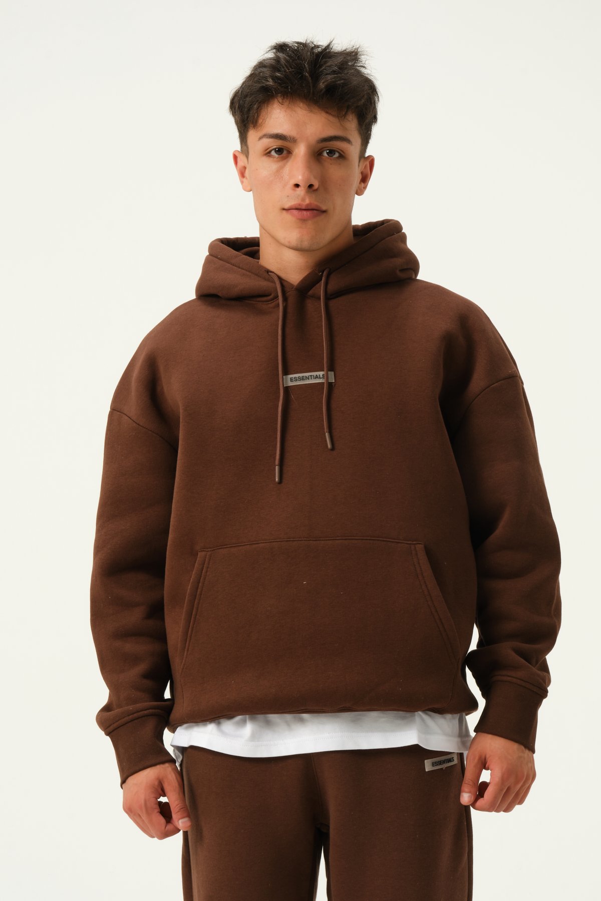 Silikon Essentials Oversize Hoodie - Kahverengi