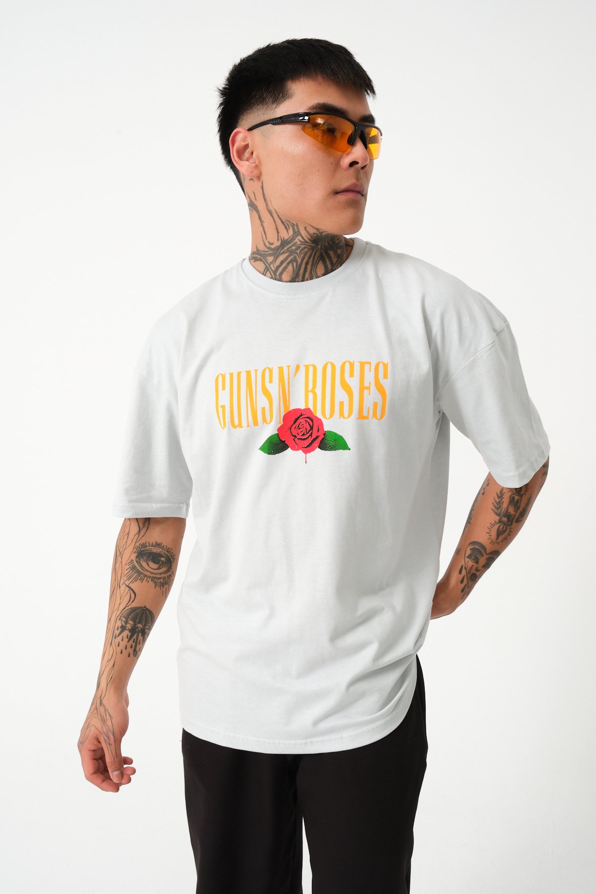 GUNS' ROSES Baskılı T-shirt