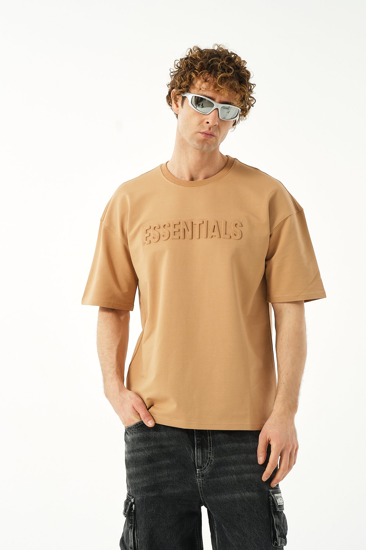 Essentials Kabartma Oversize T-shirt