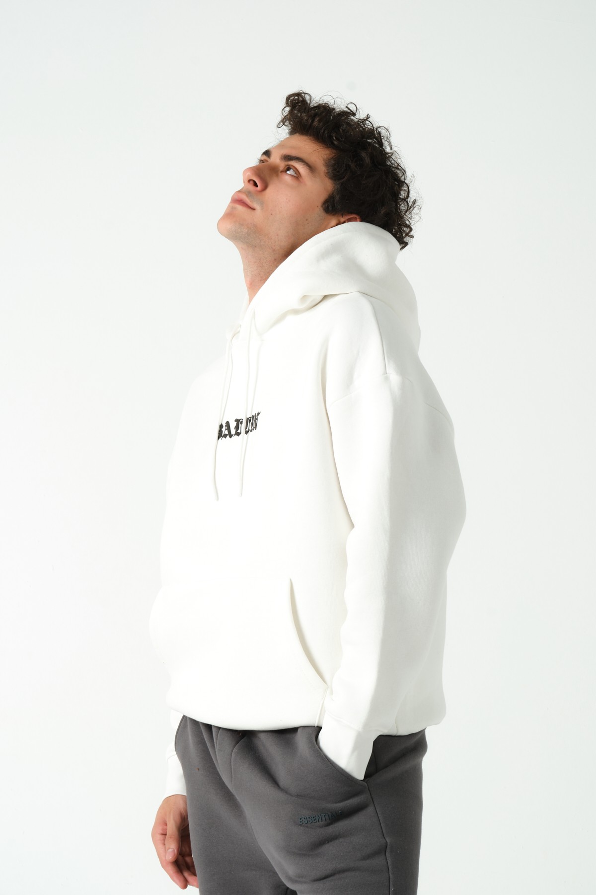 Ballin Baskılı Oversize Hoodie