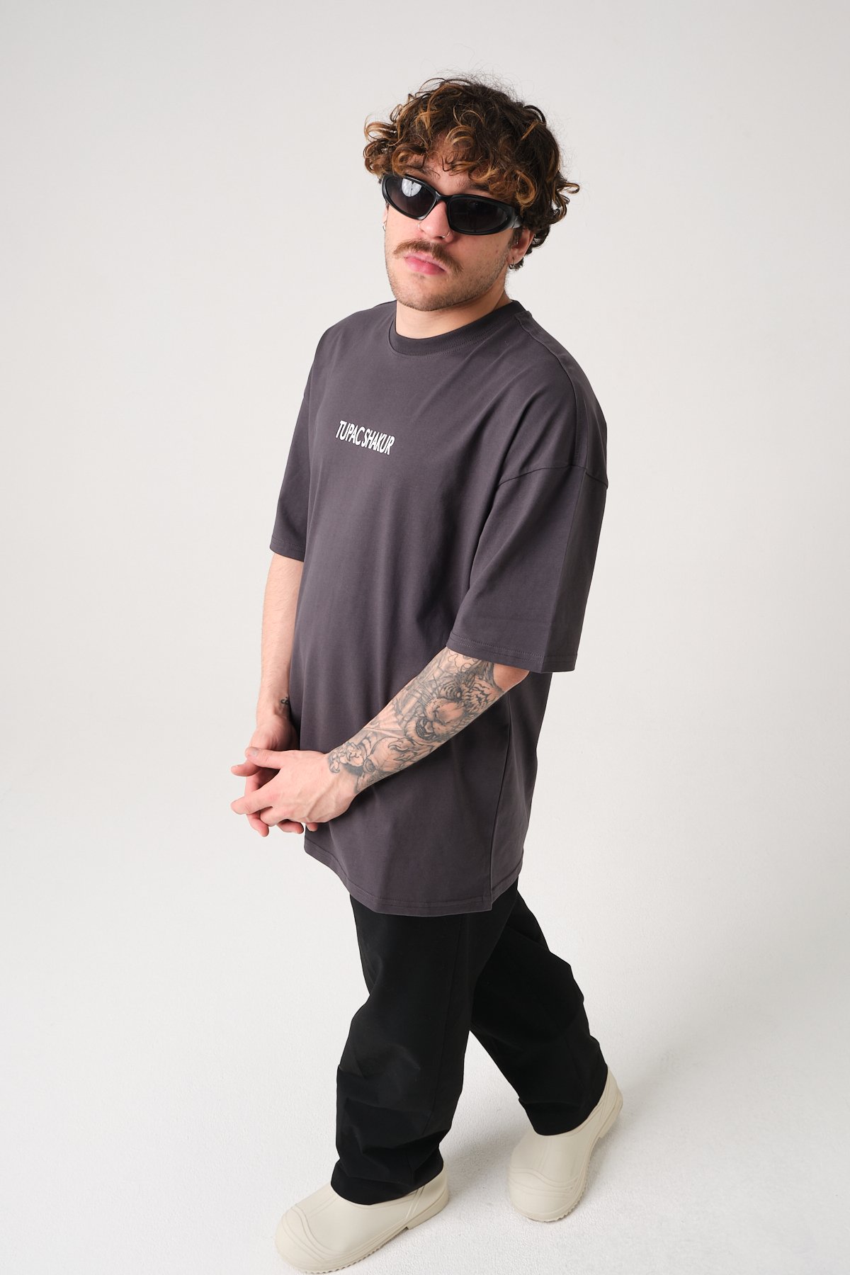Tupac Shakur Baskılı Oversize T-shirt