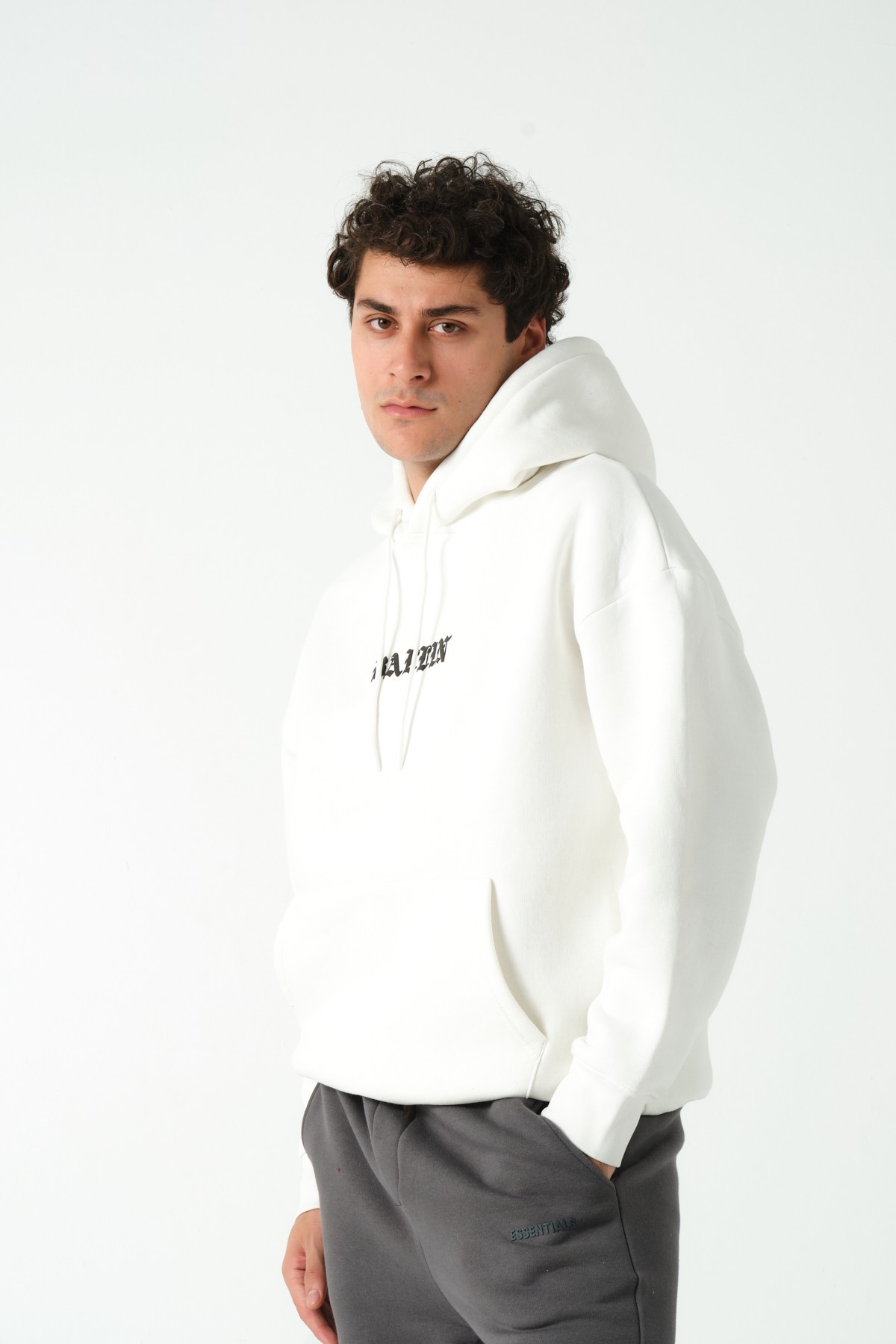 Ballin Baskılı Oversize Hoodie