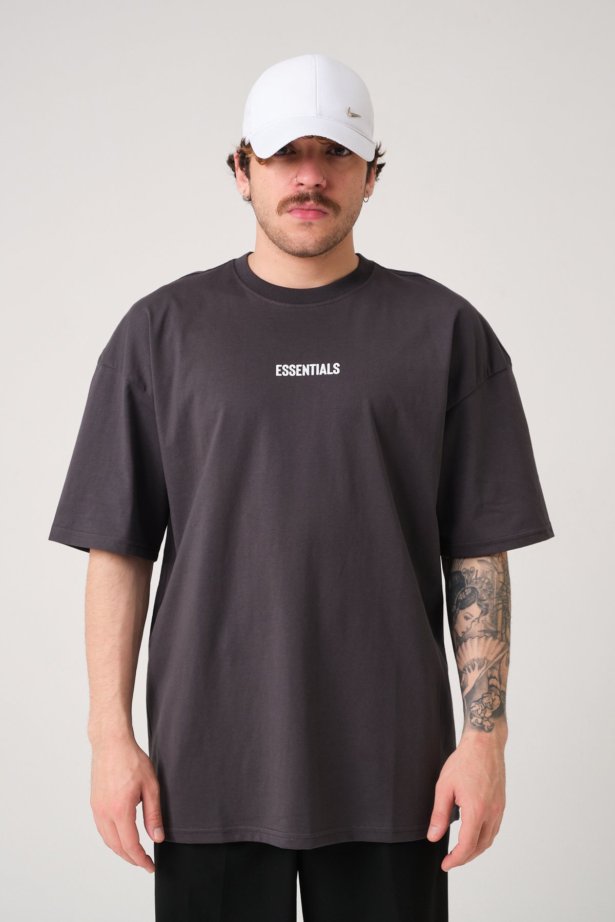 Essentials Baskılı Oversize T-shirt