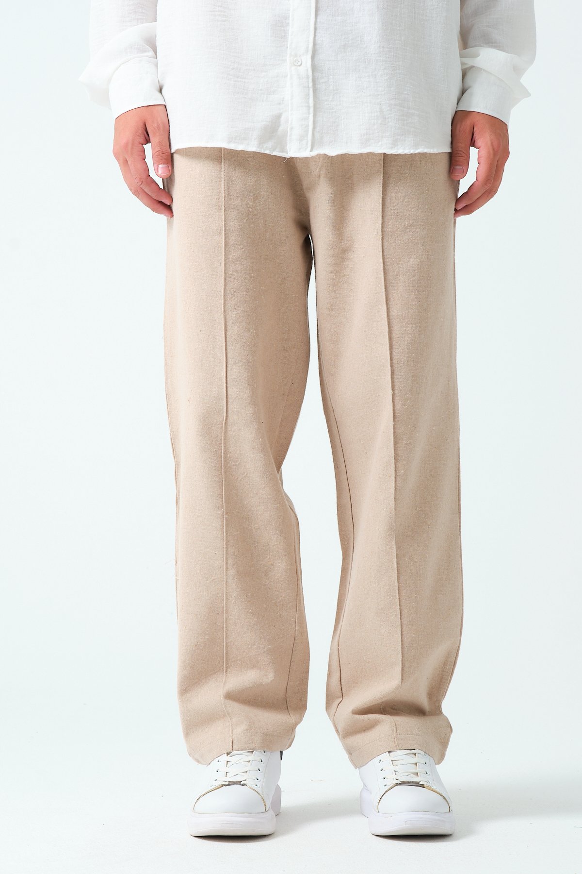 Oversize Keten Pantolon
