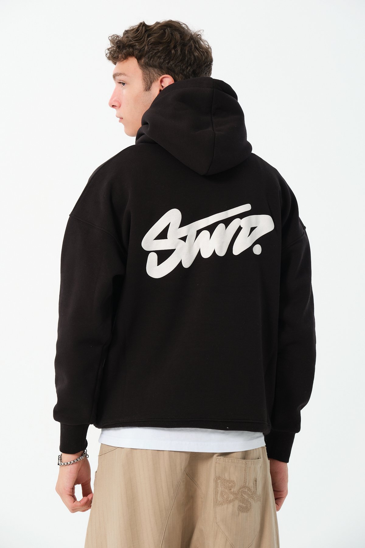 STWD Baskılı Oversize Hoodie