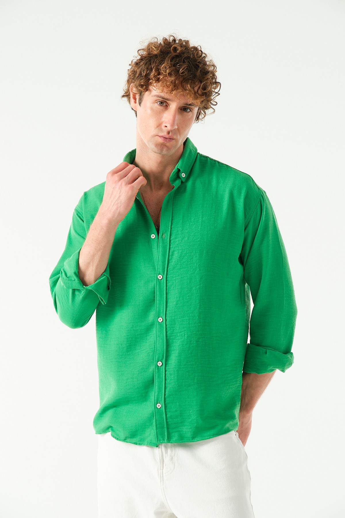 Cozy Oversize Gömlek - Yeşil