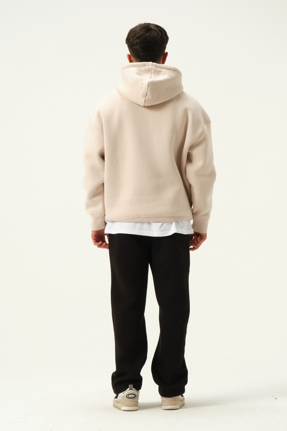 NY Baskılı Oversize Hoodie