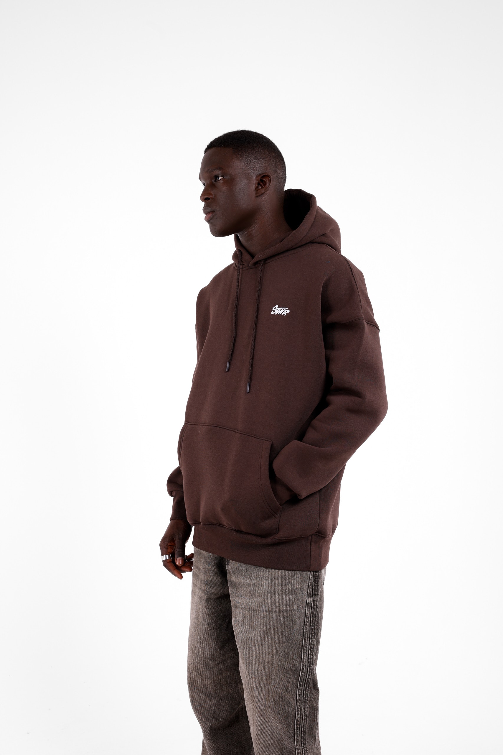 STWD Baskılı Sweatshirt - Kahverengi