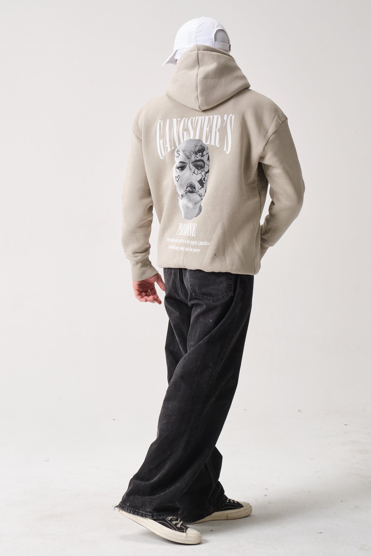 Gangster's Paradise Baskılı Oversize Sweatshirt