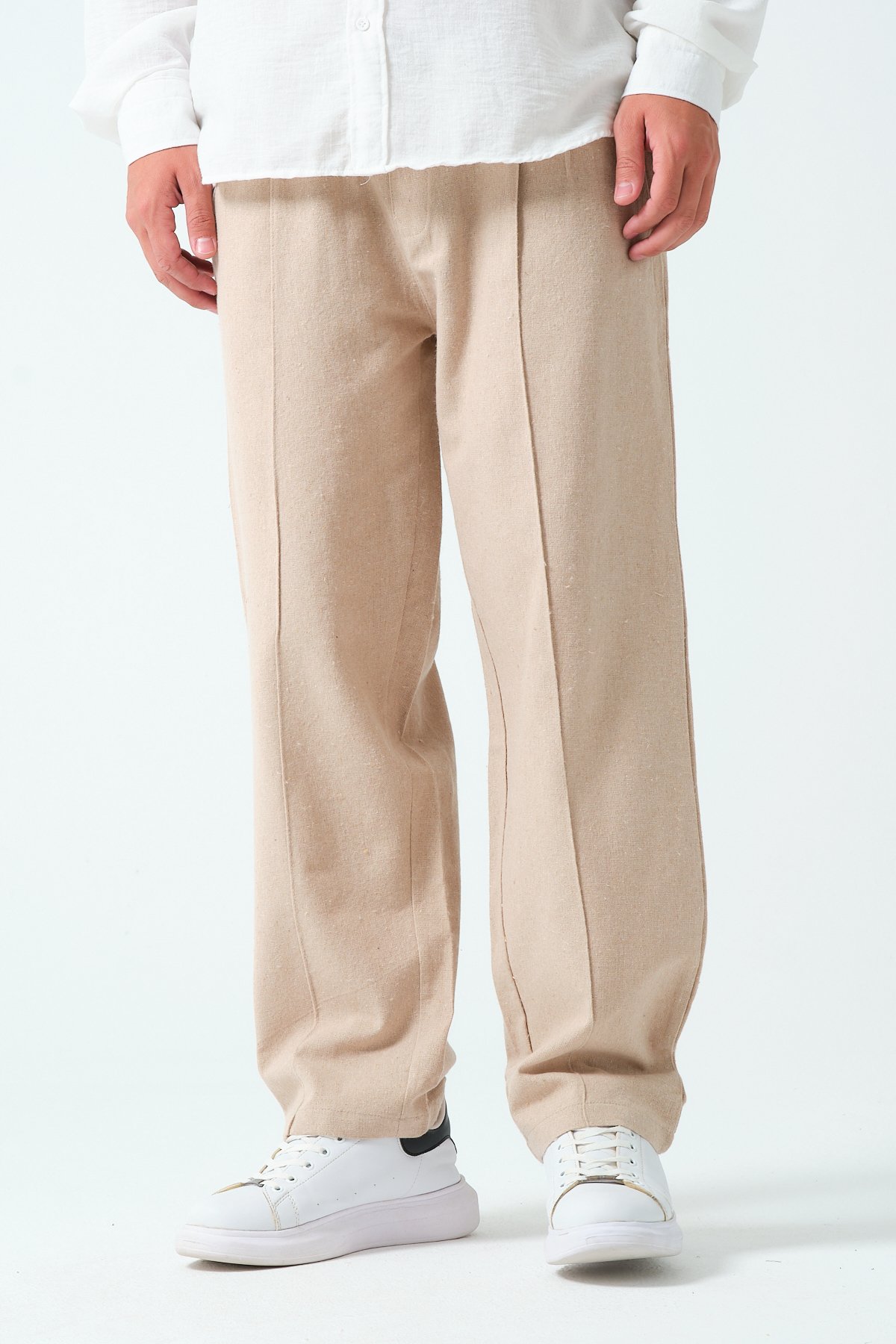 Oversize Keten Pantolon