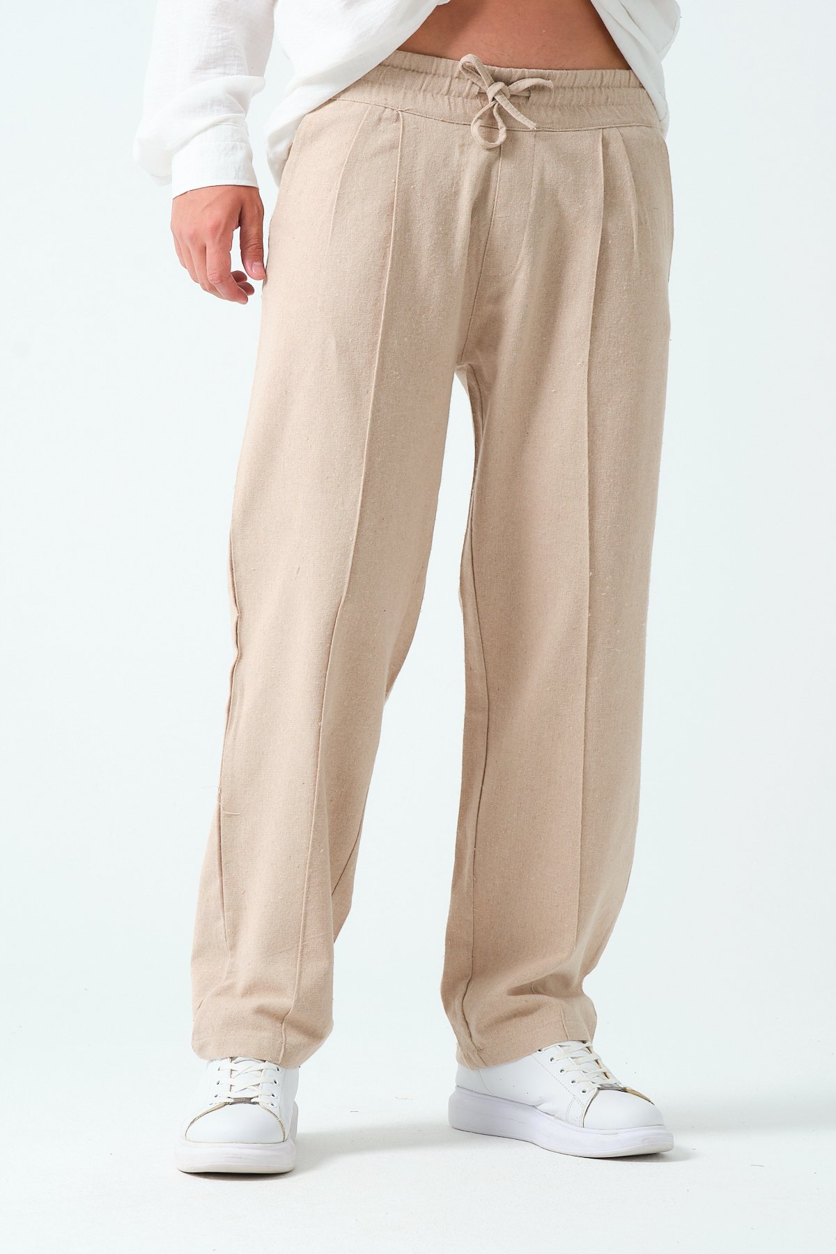 Oversize Keten Pantolon