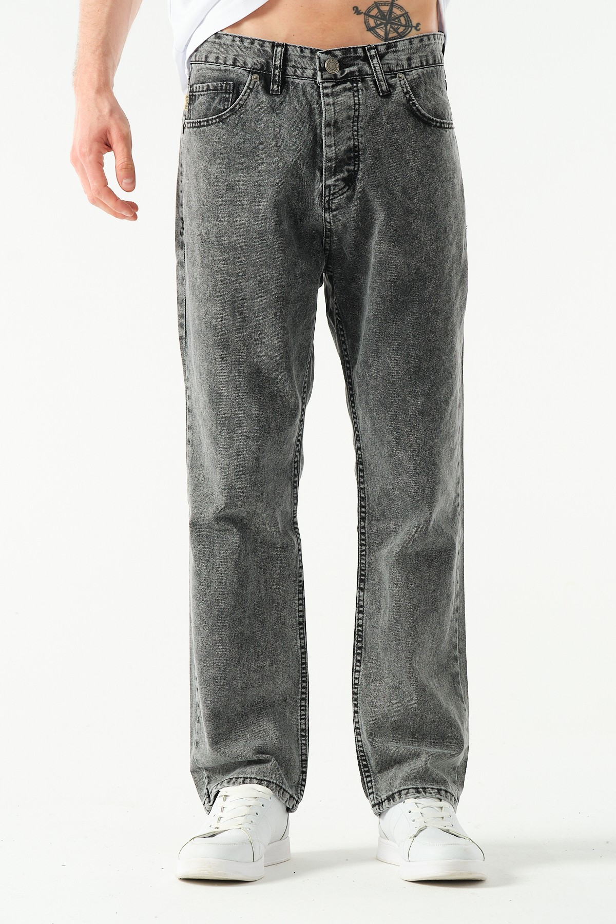 Relaxed Basic Jean - Gri