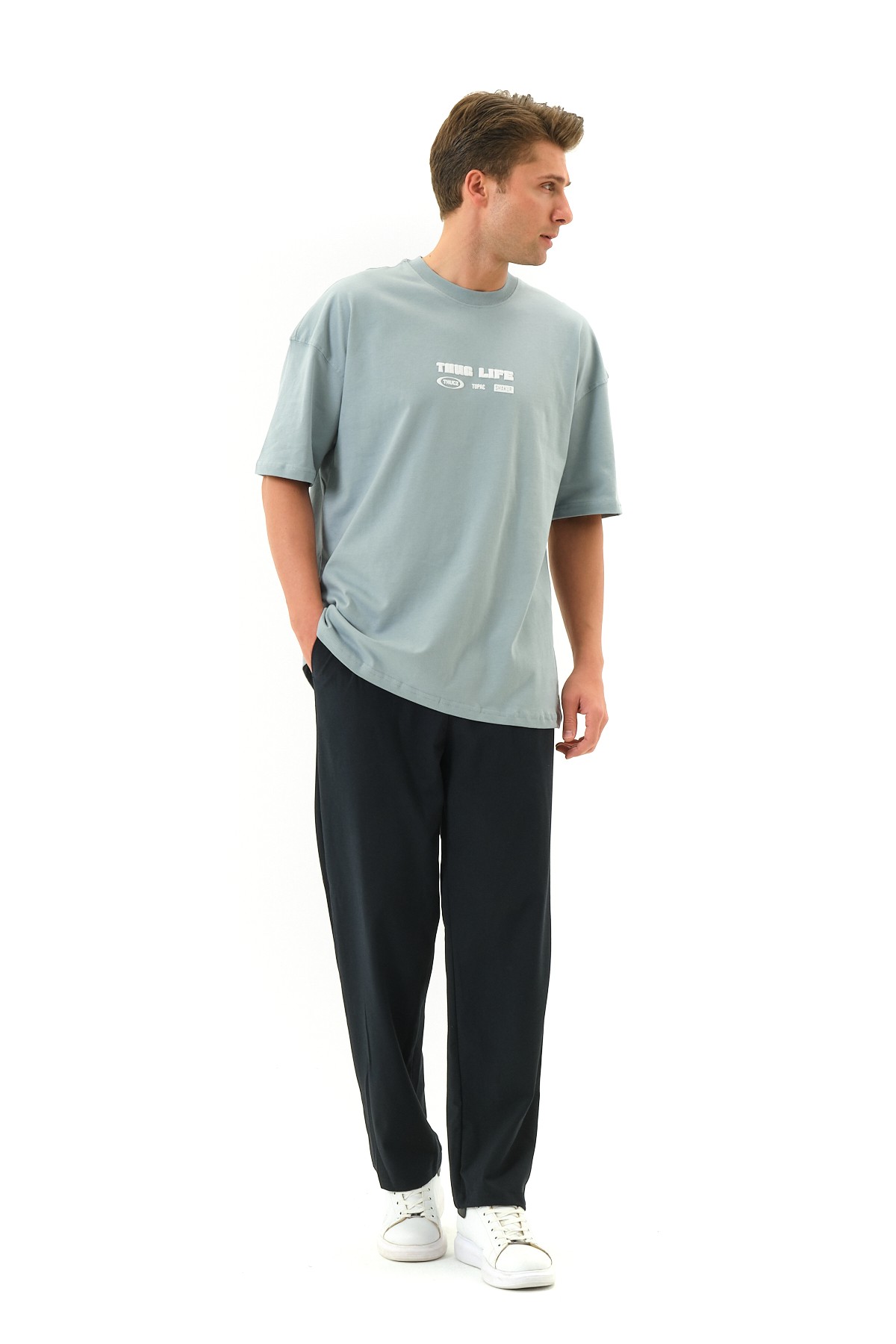 ThugLife Baskılı Oversize T-shirt