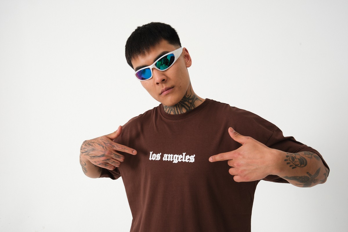 Los Angeles Baskılı Oversize T-shirt