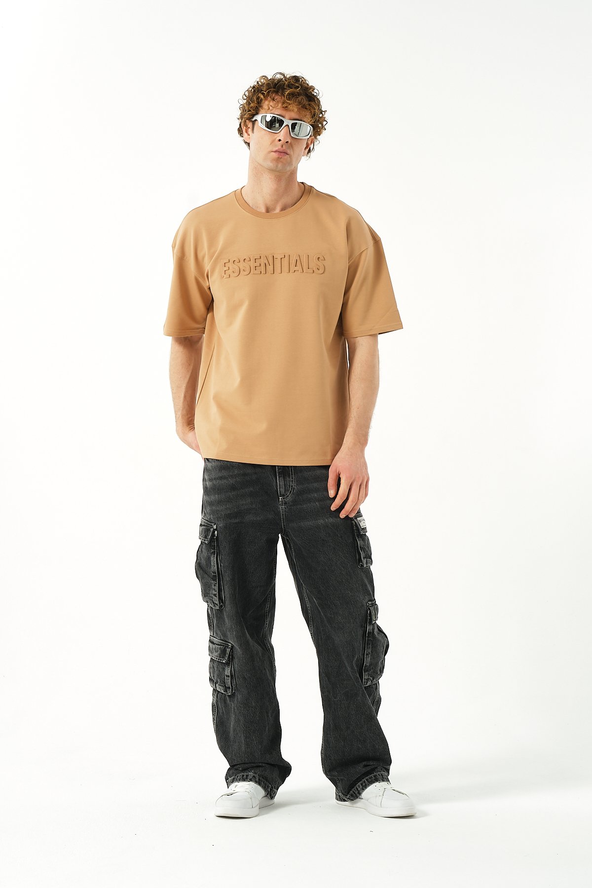 Essentials Kabartma Oversize T-shirt