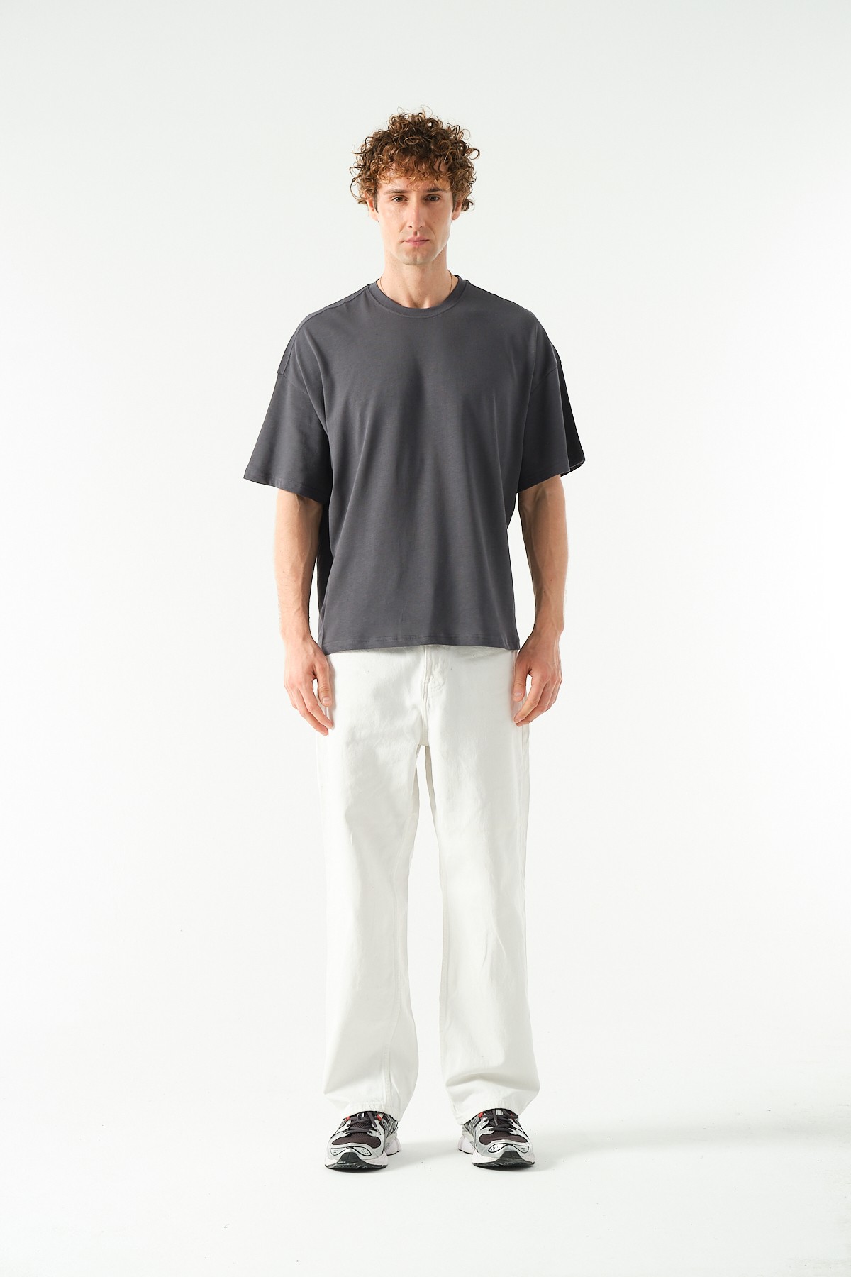 Basic Oversize T-shirt - Füme