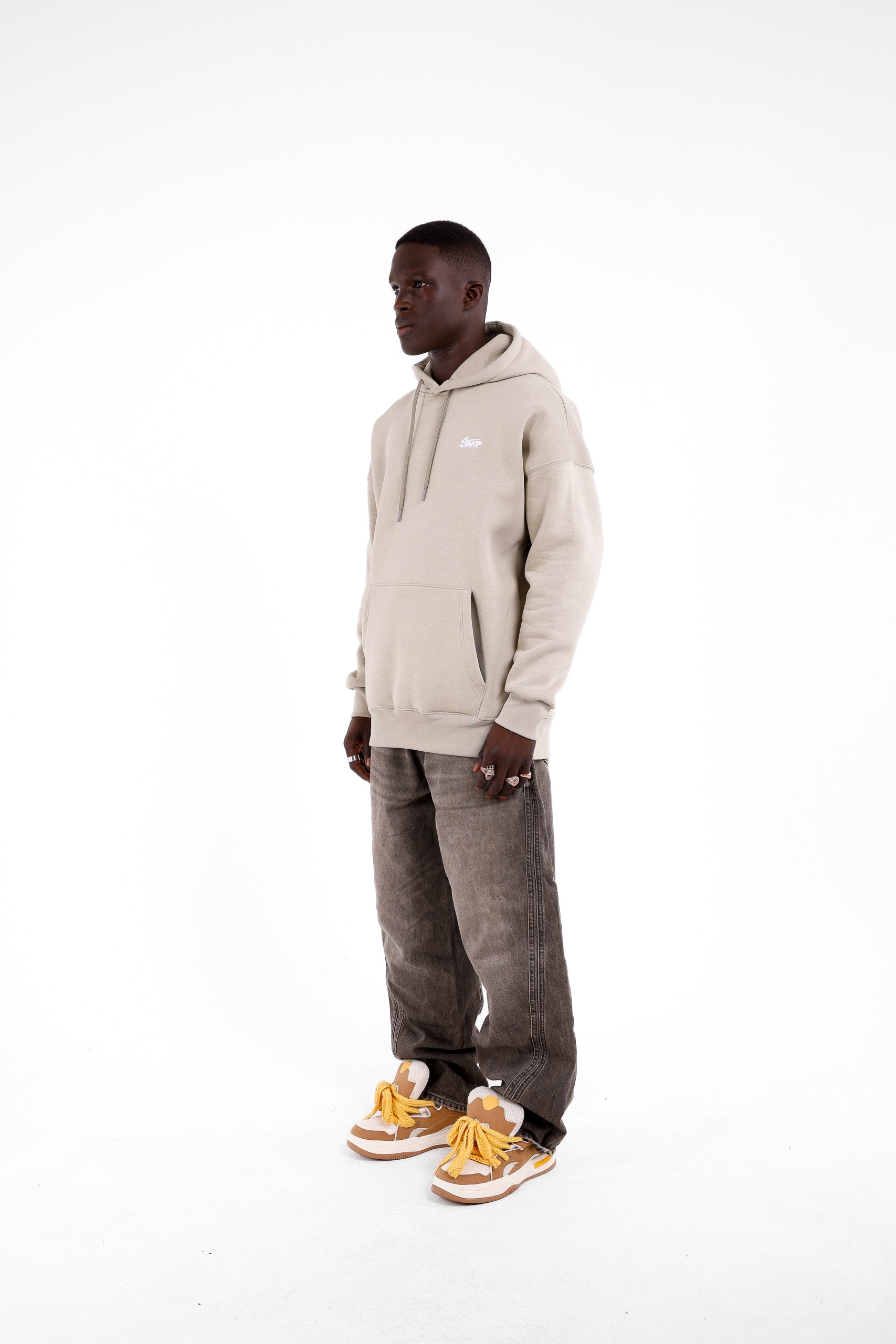 STWD Baskılı Sweatshirt - Bej