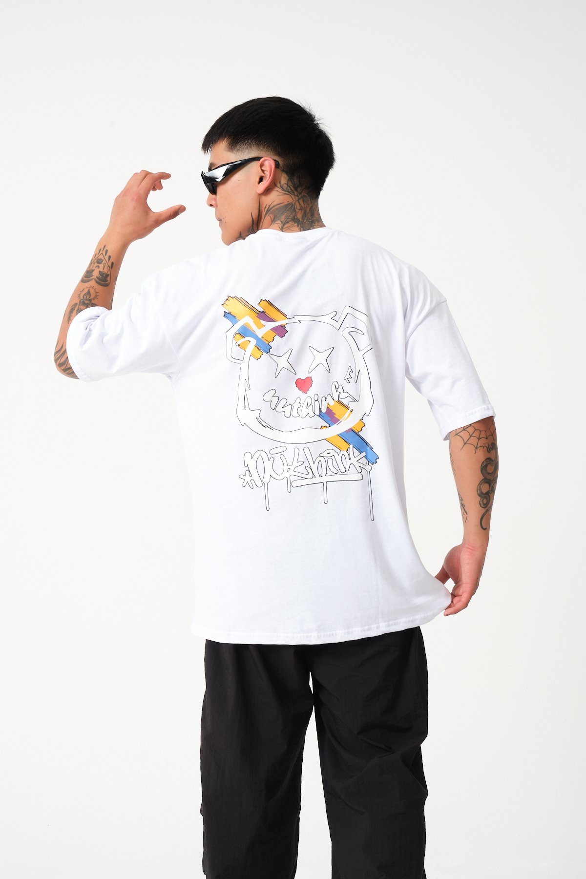 Butterfly Baskılı Oversize T-shirt