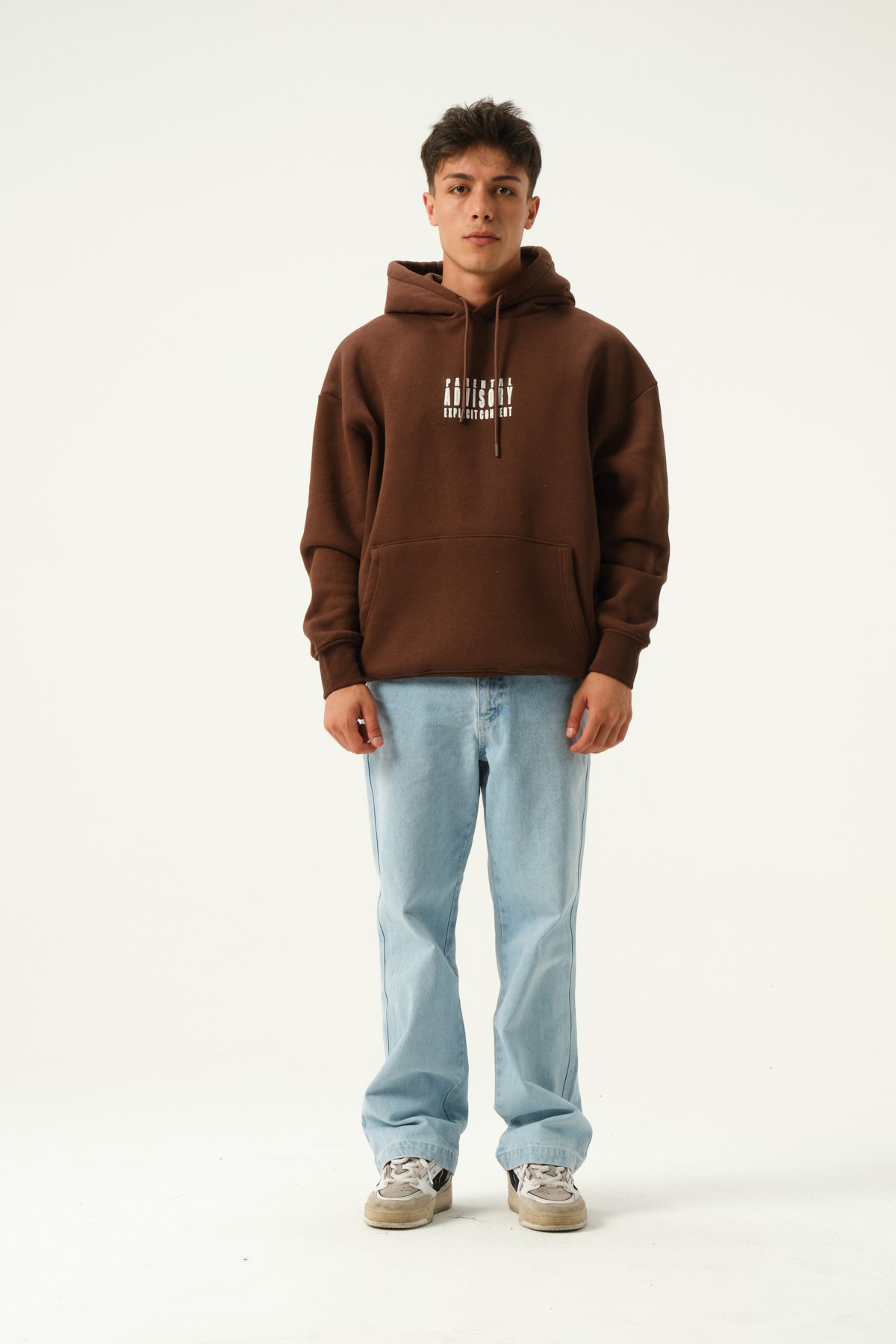 Artist Name Essentials Baskılı Oversize Hoodie