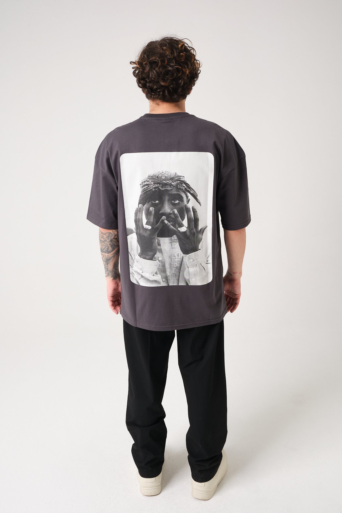 Tupac Shakur Baskılı Oversize T-shirt