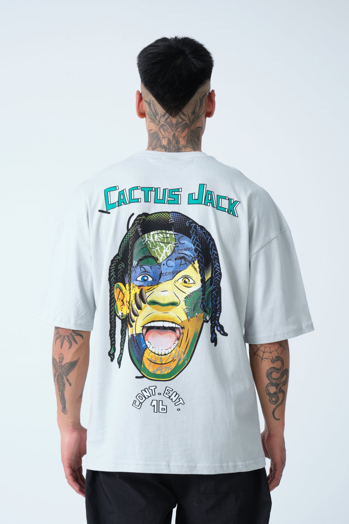 Cactus Jack Baskılı Oversize T-shirt