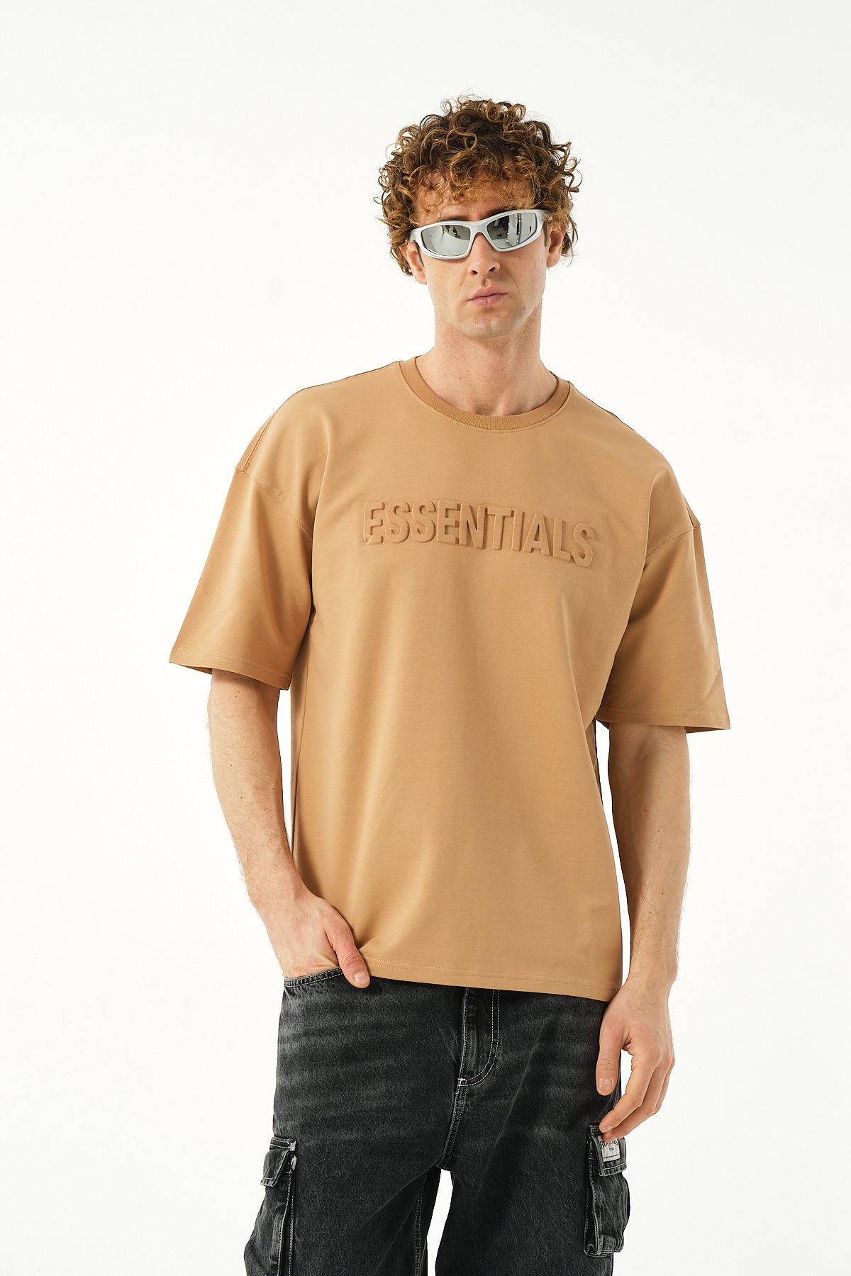 Essentials Kabartma Oversize T-shirt