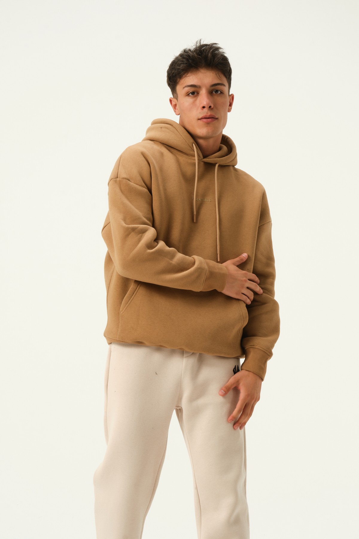 Essentials Baskılı Basic Hoodie