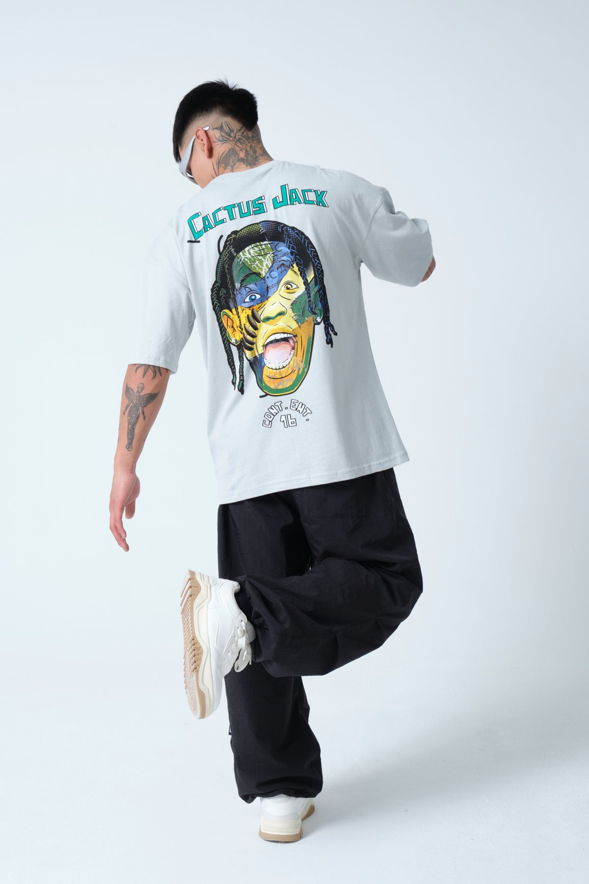 Cactus Jack Baskılı Oversize T-shirt