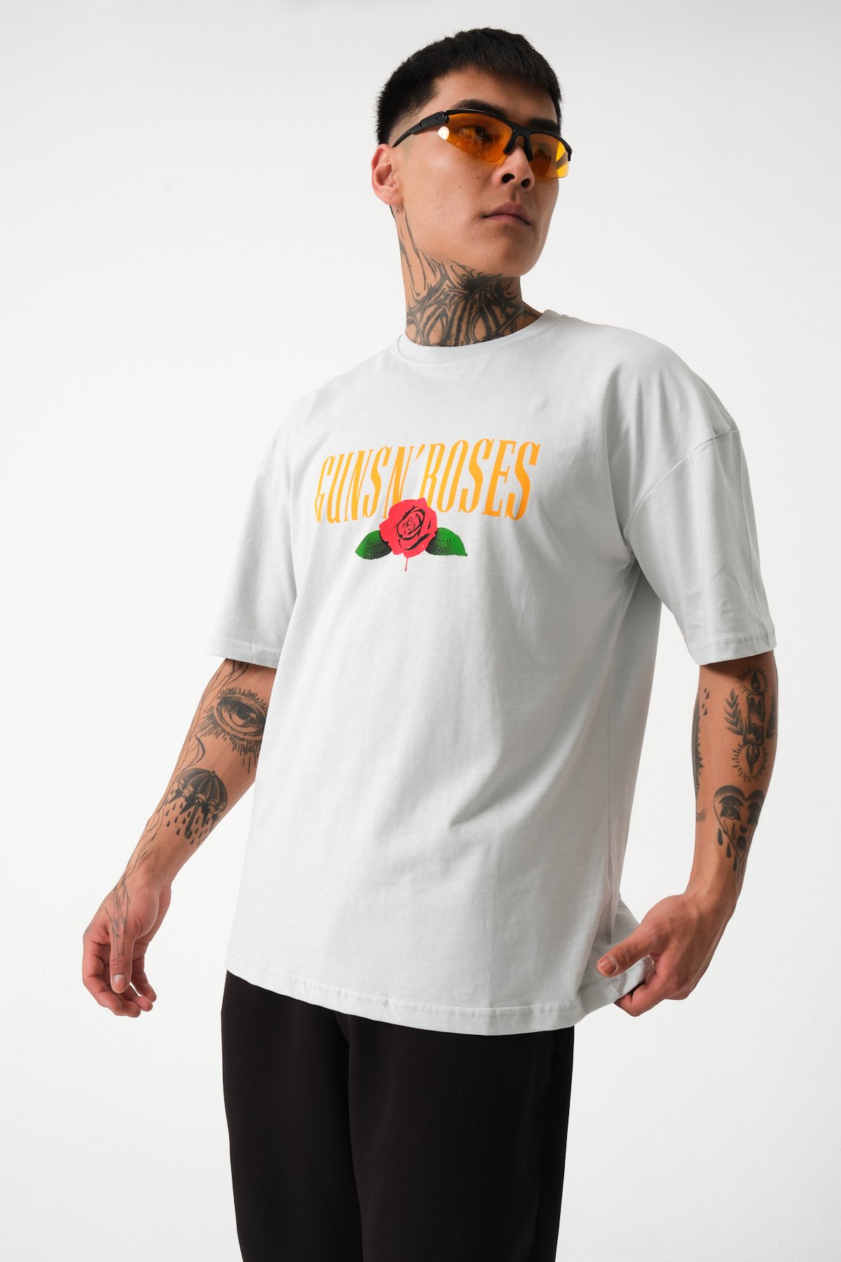 GUNS' ROSES Baskılı T-shirt