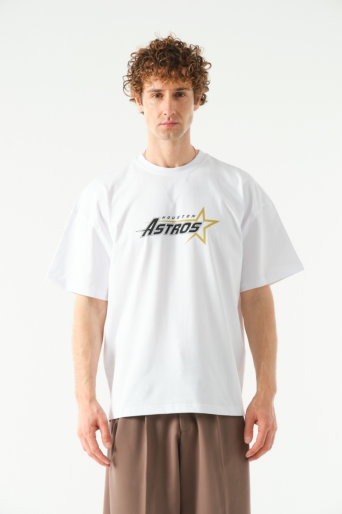 Astros Baskılı Oversize Baskılı T-shirt