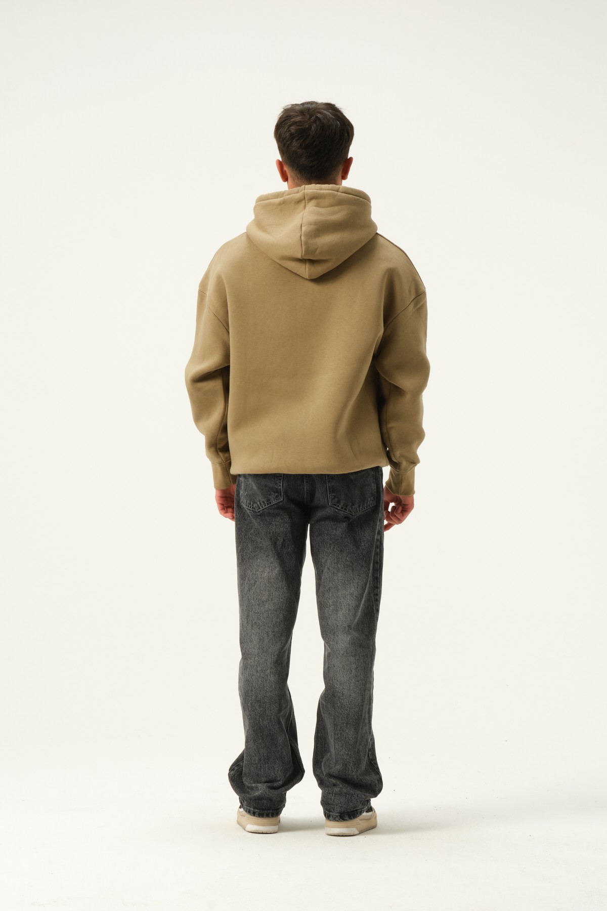 NY Baskılı Oversize Hoodie