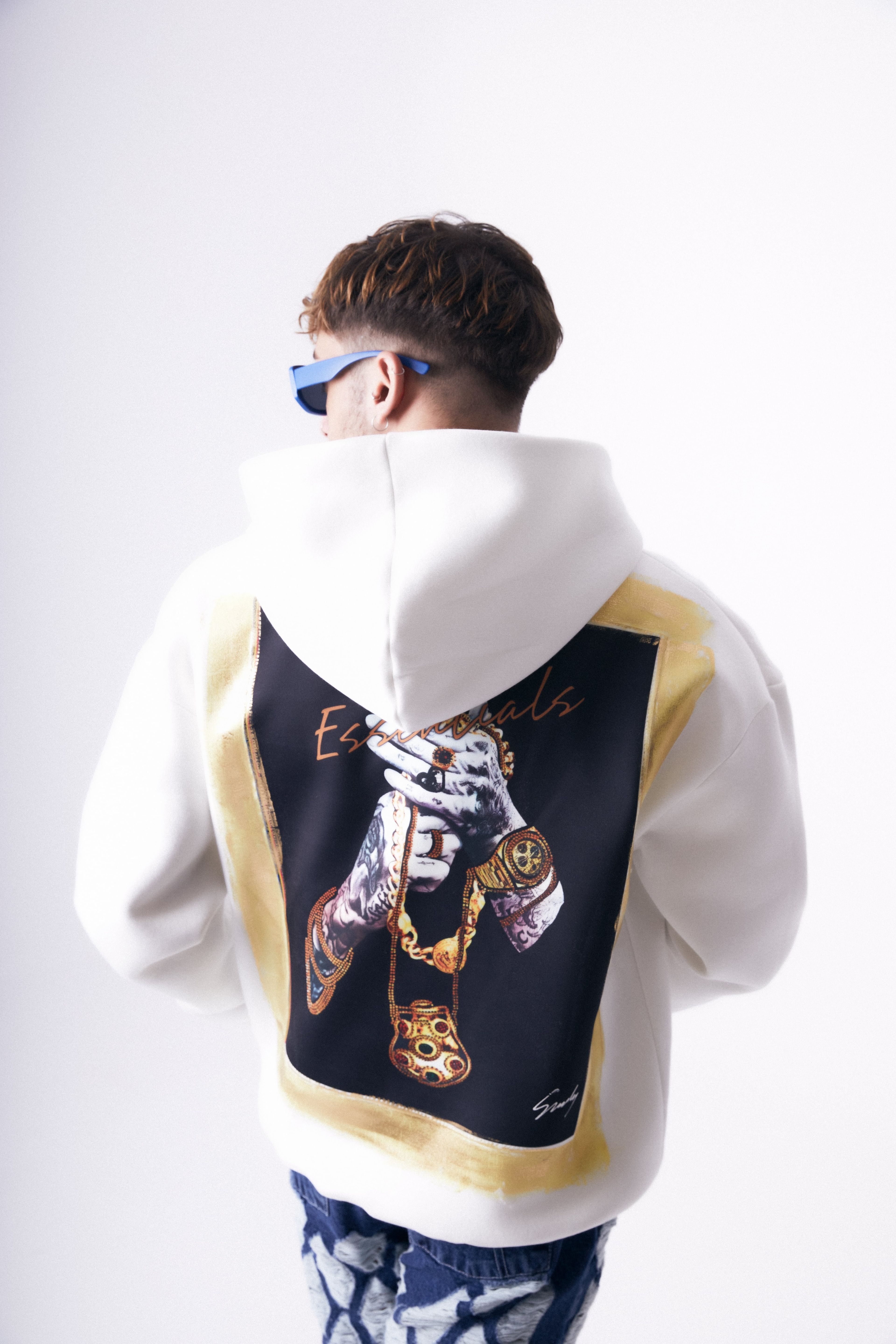 Essentials Gold Baskılı Oversize Sweatshirt