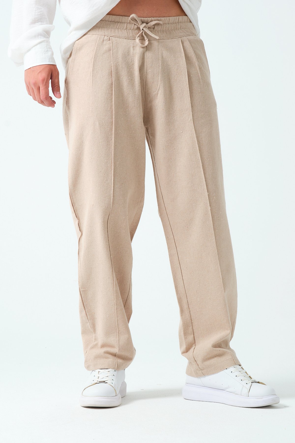 Oversize Keten Pantolon