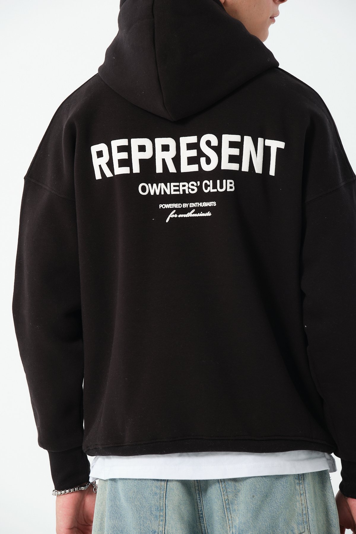 Represent Baskılı Oversize Hoodie