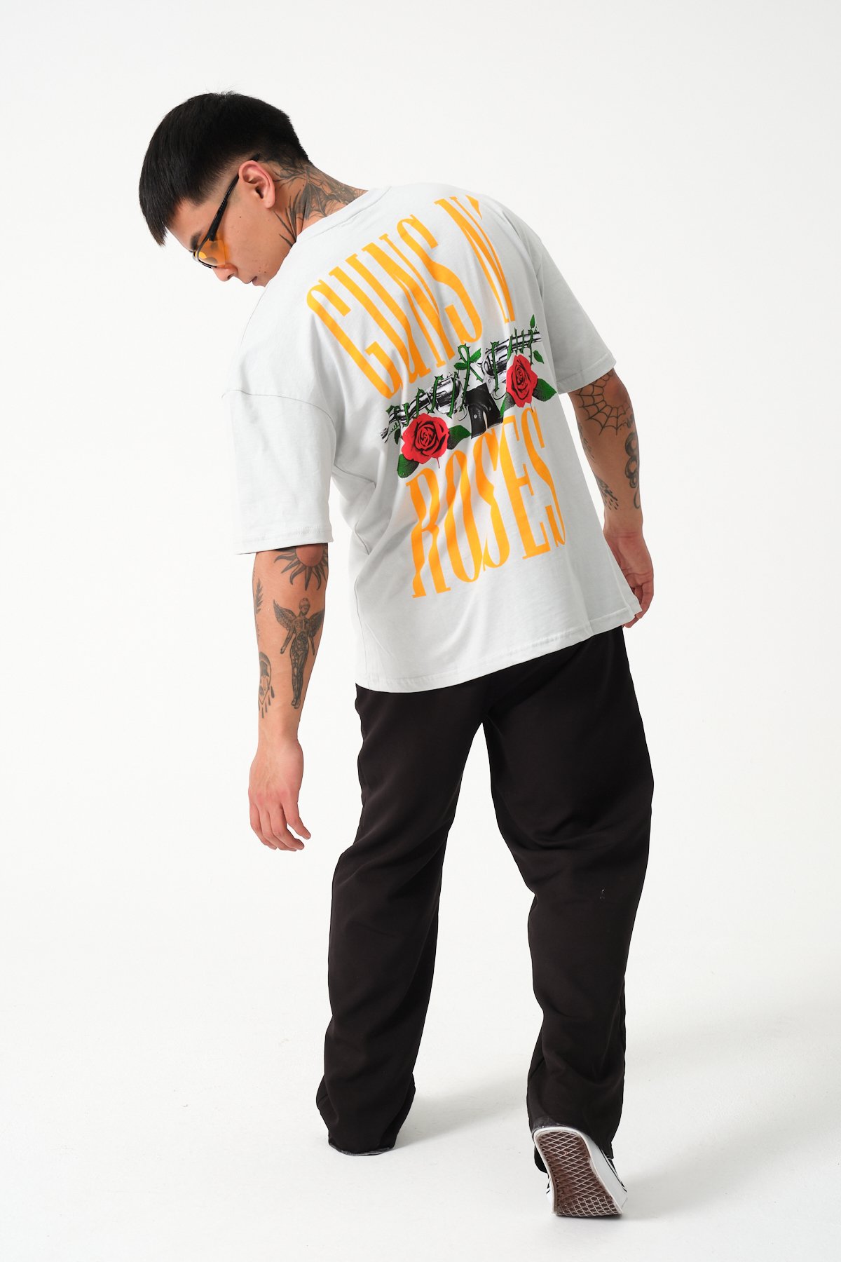 GUNS' ROSES Baskılı T-shirt