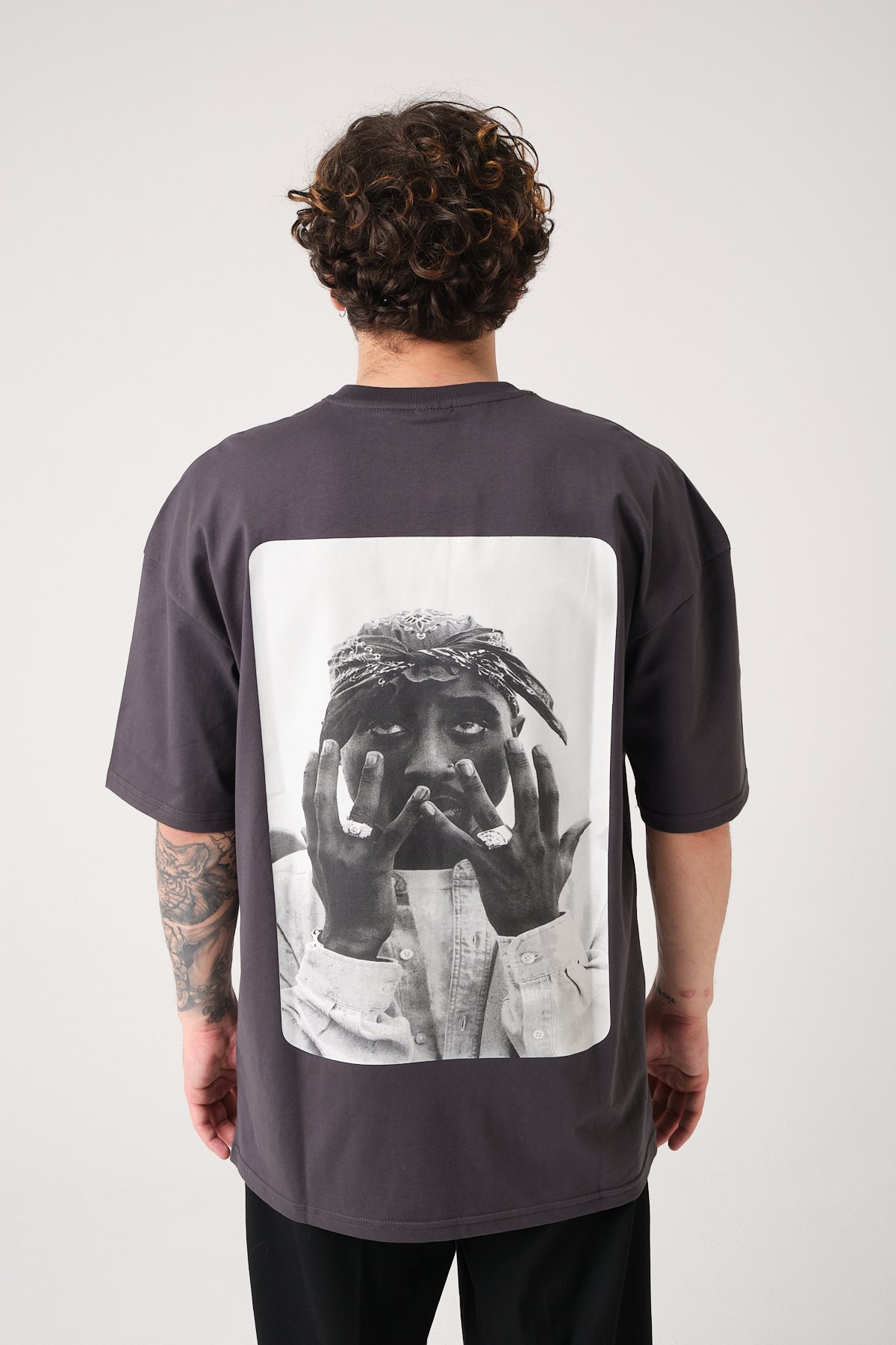 Tupac Shakur Baskılı Oversize T-shirt