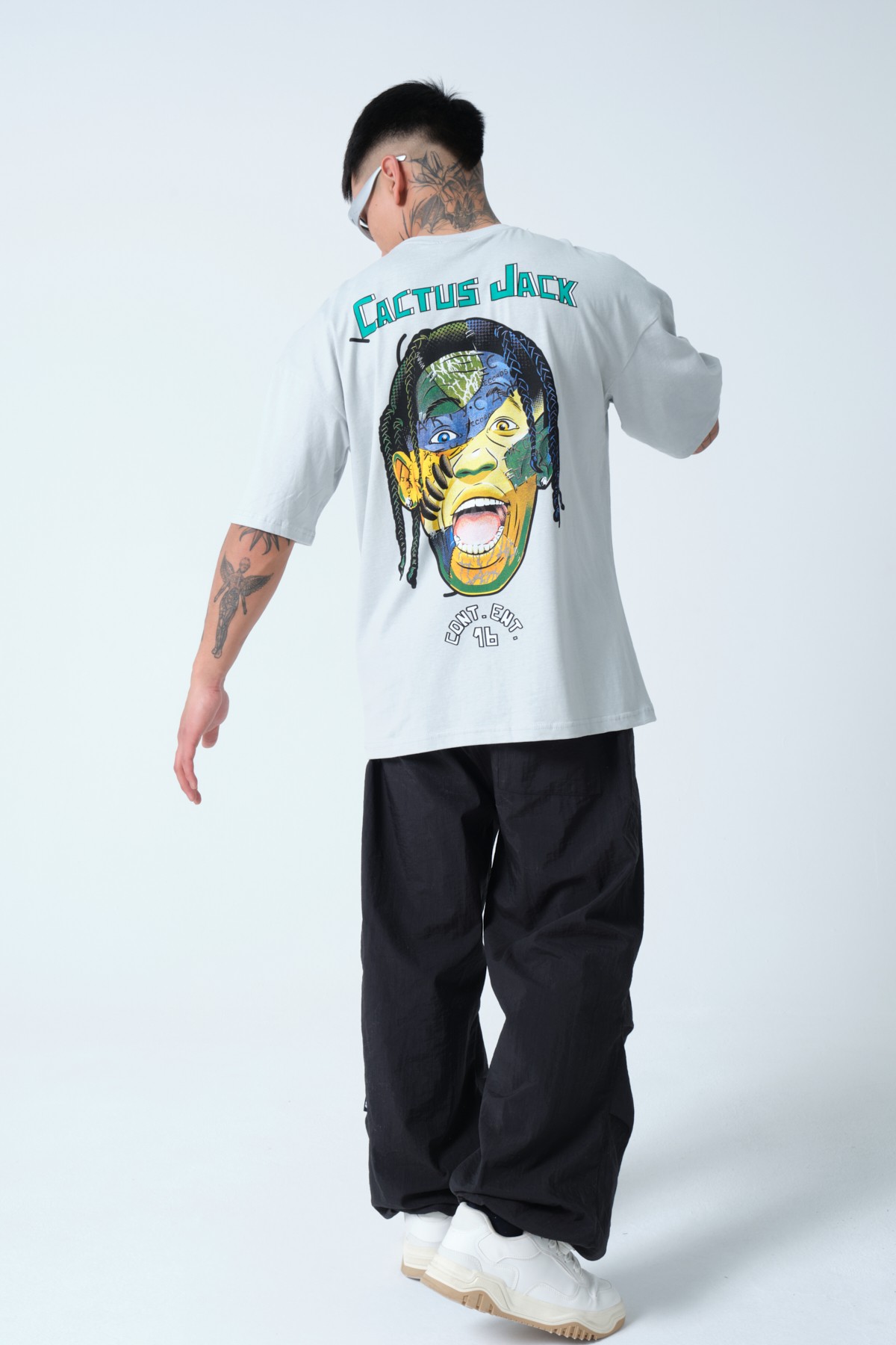 Cactus Jack Baskılı Oversize T-shirt