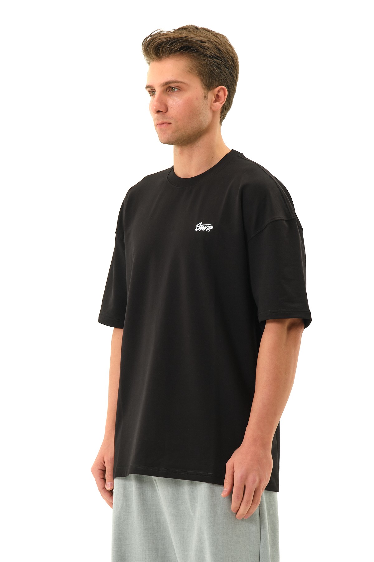 STWD Nakışlı Oversize T-shirt