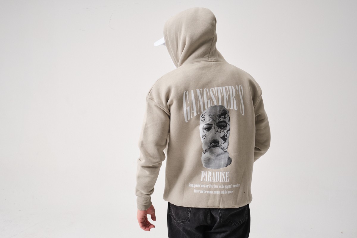 Gangster's Paradise Baskılı Oversize Sweatshirt
